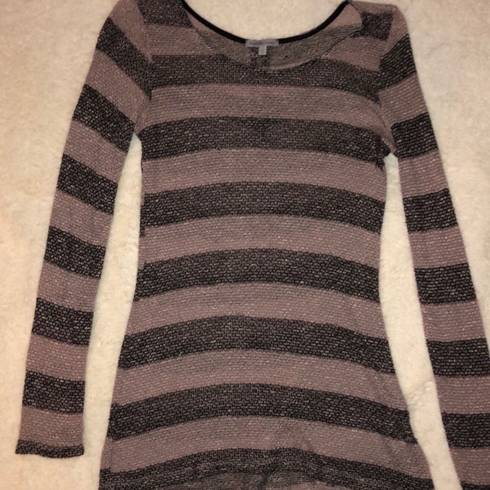 Striped knit sweater